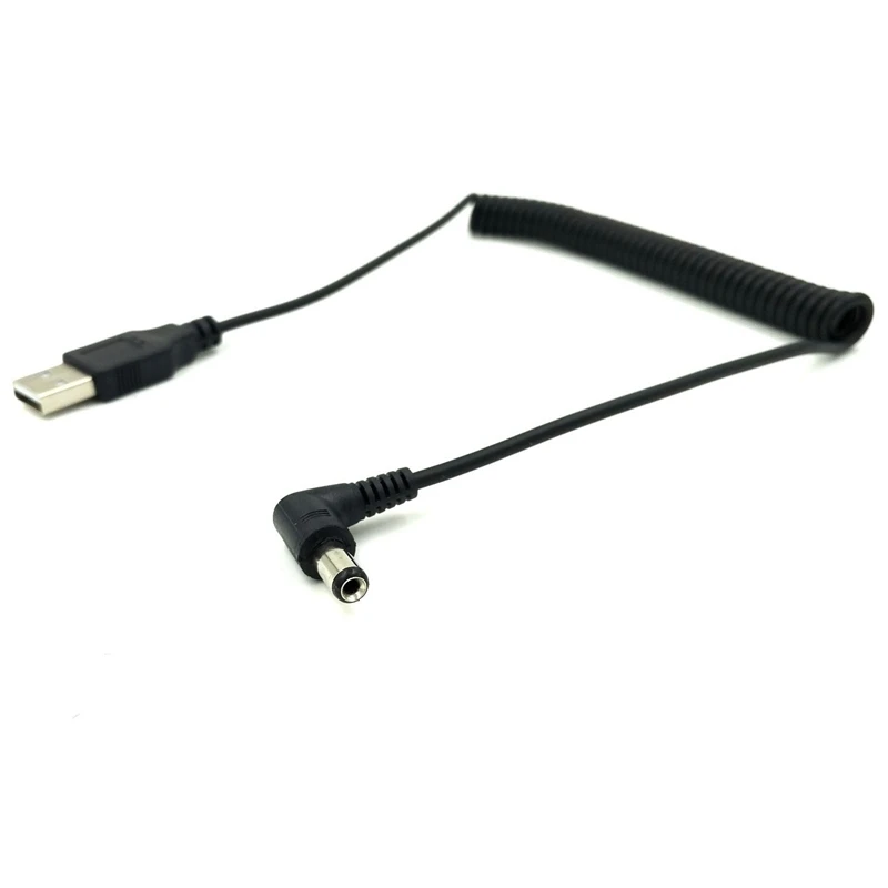 5 футов/1 м пружинный Спиральный USB кабель 2 0 A штекер для DC разъем питания мм x 1