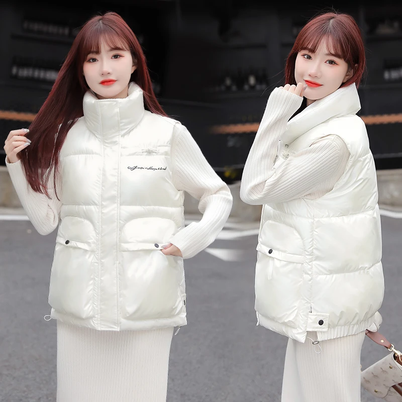 2021 New Warm Winter Casual Women Waistcoat Outerwear Korean Stylish Short Sleeveless Women Vest Jackets M L XL
2021 New Warm Winter Casual Women Waistcoat Outerwear Korean Stylish Short Sleeveless Women Vest Jackets M L XL