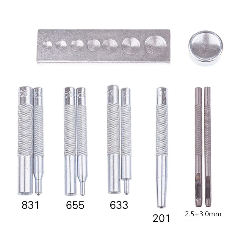 11pcs Metal Snap Rivet Fastener Buttons Installation Tool Kit for Leather Crafts Hand Punch Tool Set DIY Material Accessories
11pcs Metal Snap Rivet Fastener Buttons Installation Tool Kit for Leather Crafts Hand Punch Tool Set DIY Material Accessories