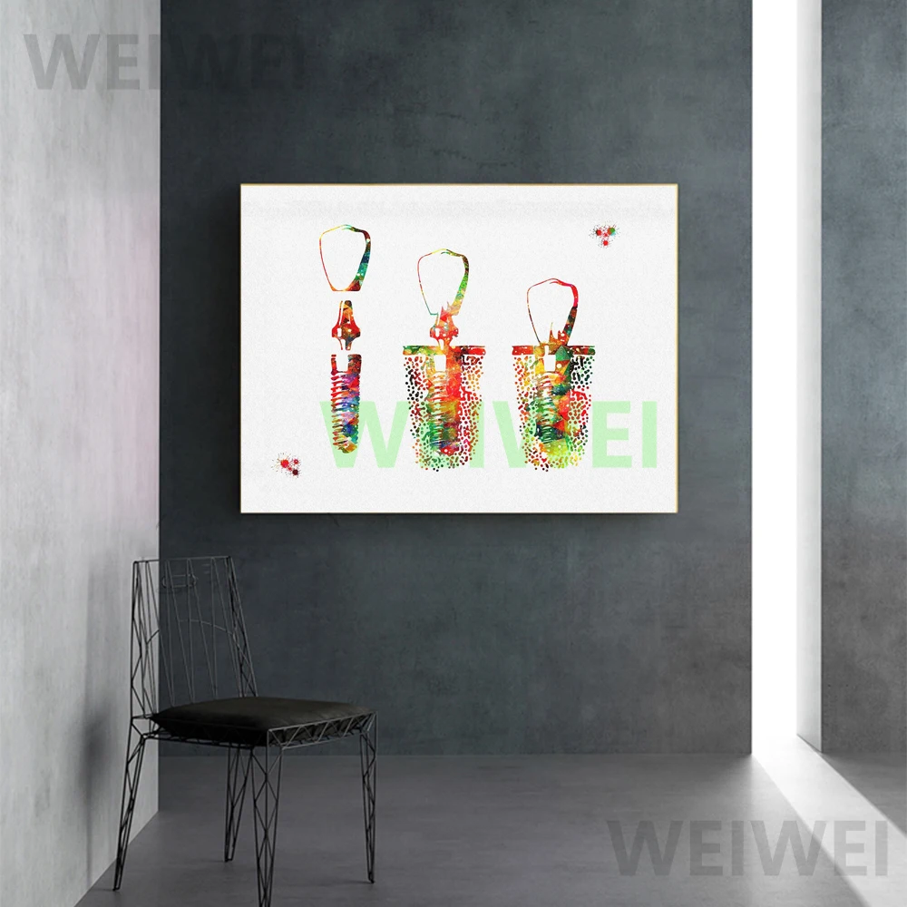 Dental Implant Watercolor Poster Wall Art Tooth Anatomical Medical Canvas Painting Print Pictures for Medical Office Decor
Dental Implant Watercolor Poster Wall Art Tooth Anatomical Medical Canvas Painting Print Pictures for Medical Office Decor
