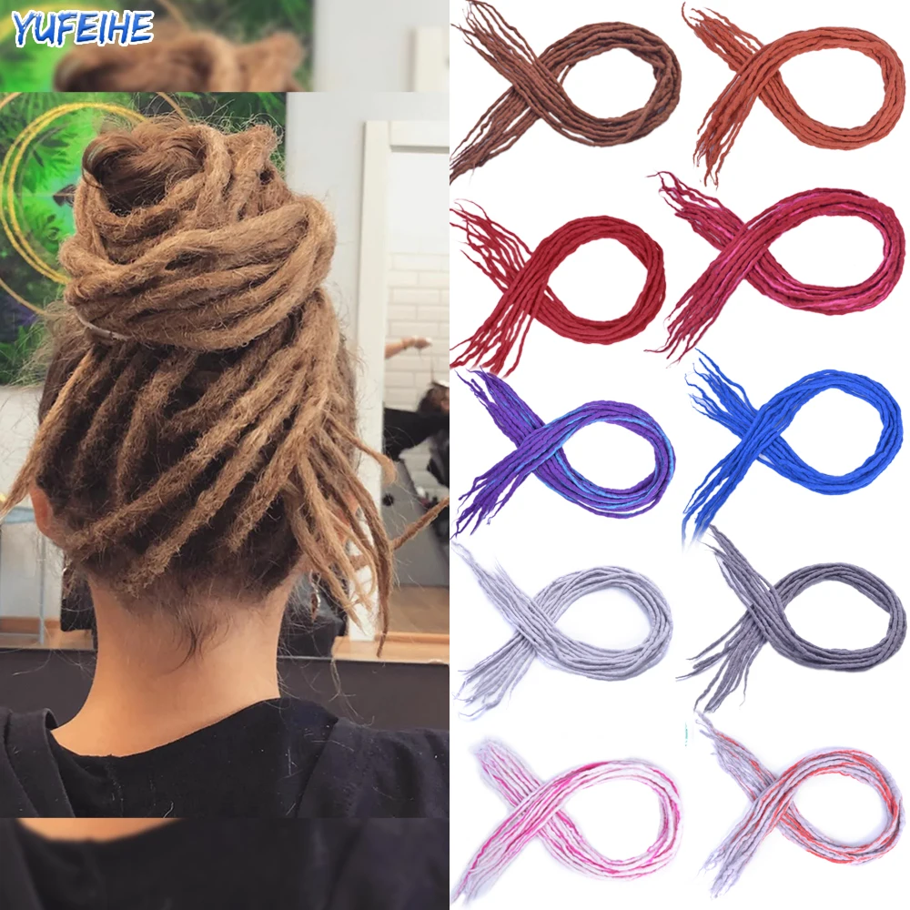 Wool Felt Dreadlocks Colored Straight Synthetic Crochet Hair Handmade Braiding Hair 20inch For Afro Women Men Hip Hop Boy Style
Wool Felt Dreadlocks Colored Straight Synthetic Crochet Hair Handmade Braiding Hair 20inch For Afro Women Men Hip Hop Boy Style