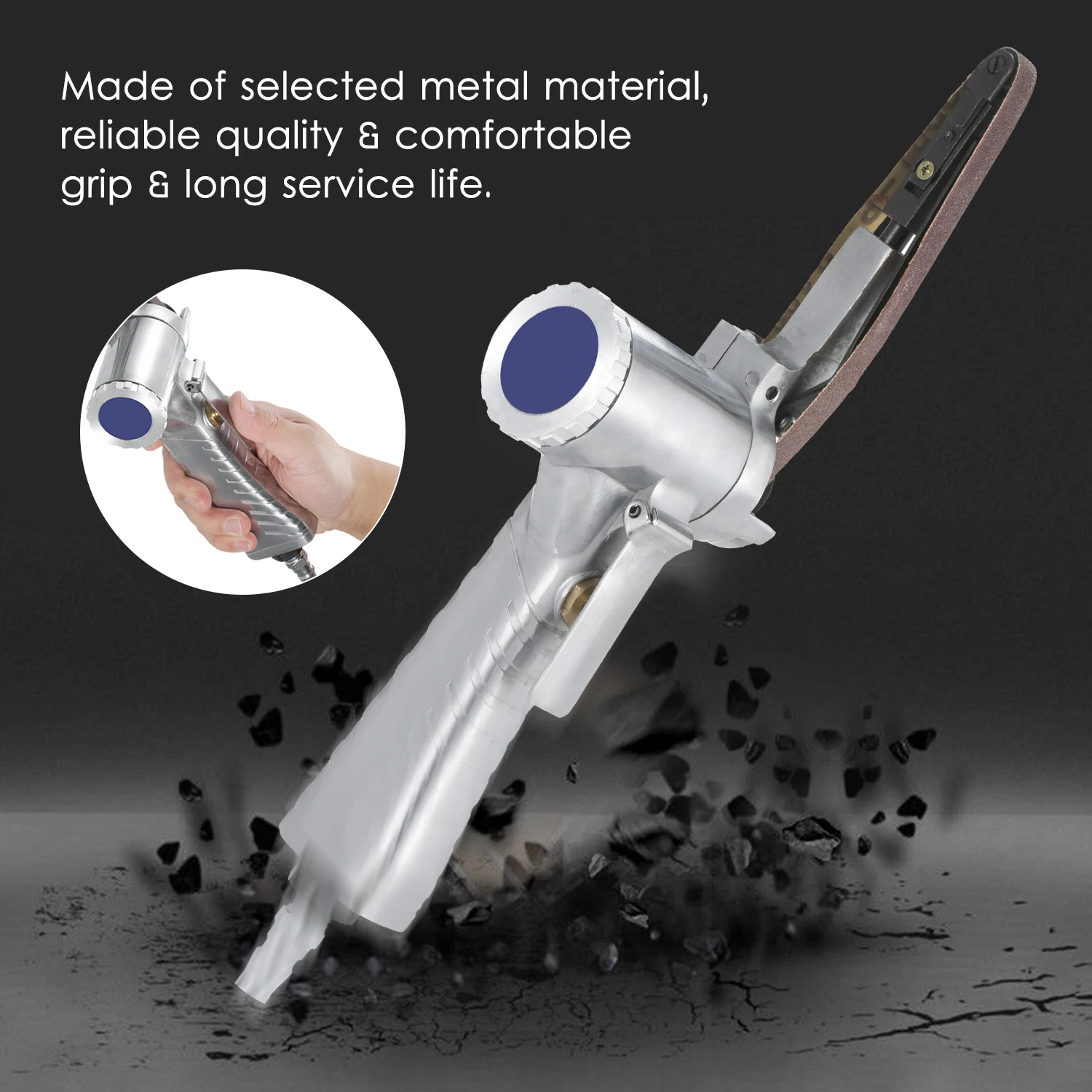 10MM Metal Pneumatic Air Belt Sander Machine with 1/4-In Air Inlet Pneumatic Belt Sander Pneumatic Polishing Machine Grinder
10MM Metal Pneumatic Air Belt Sander Machine with 1/4-In Air Inlet Pneumatic Belt Sander Pneumatic Polishing Machine Grinder