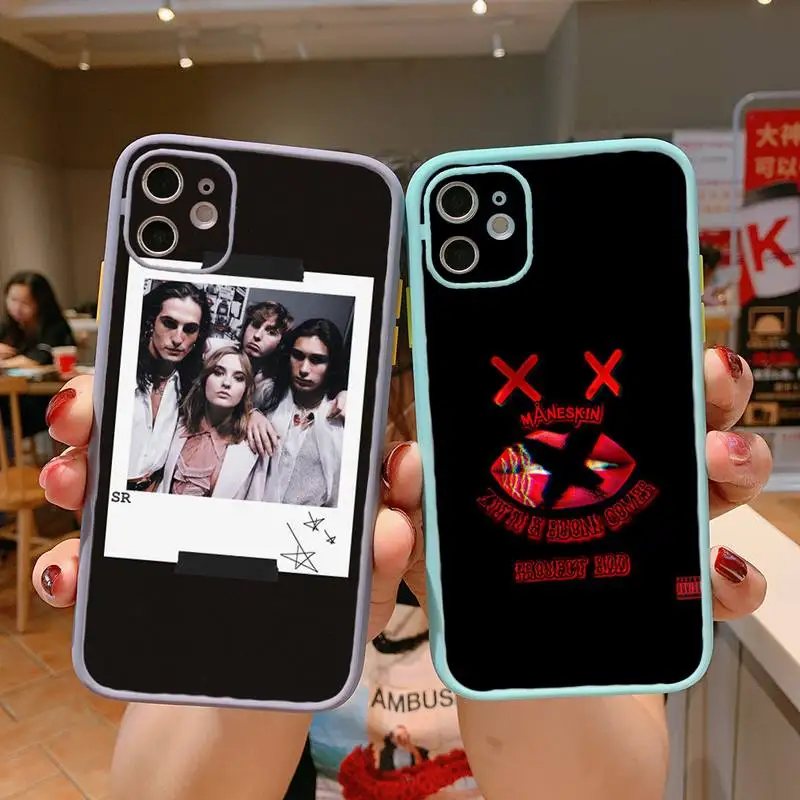 Maneskin Phone Case For iPhone 13 12 11 Mini Pro XR XS Max 7 8 Plus X Matte transparent blue Back Cover
Maneskin Phone Case For iPhone 13 12 11 Mini Pro XR XS Max 7 8 Plus X Matte transparent blue Back Cover