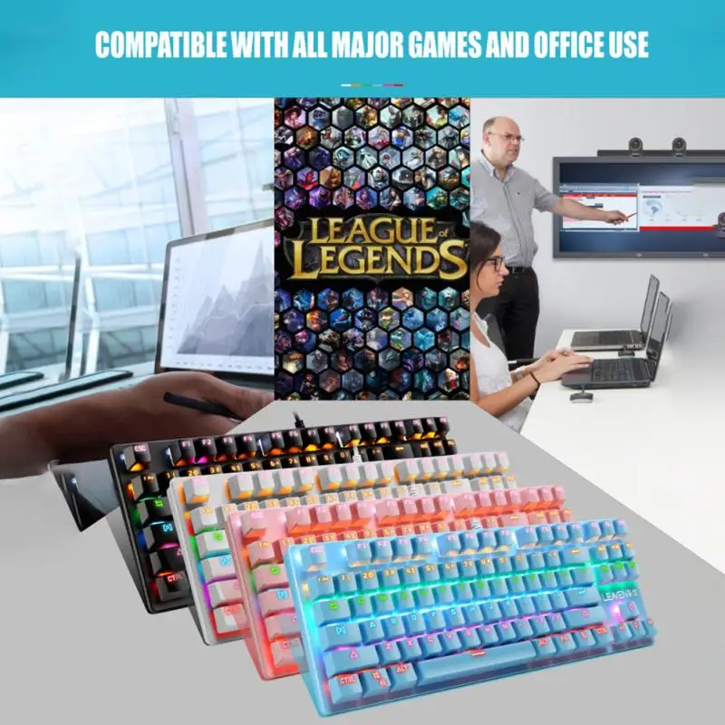 Mechanical Keyboard Wired Gaming Keyboard RGB Mix Backlit 87 Keys Anti-ghosting Blue Red Switch For Computer Game Laptop PC
Mechanical Keyboard Wired Gaming Keyboard RGB Mix Backlit 87 Keys Anti-ghosting Blue Red Switch For Computer Game Laptop PC