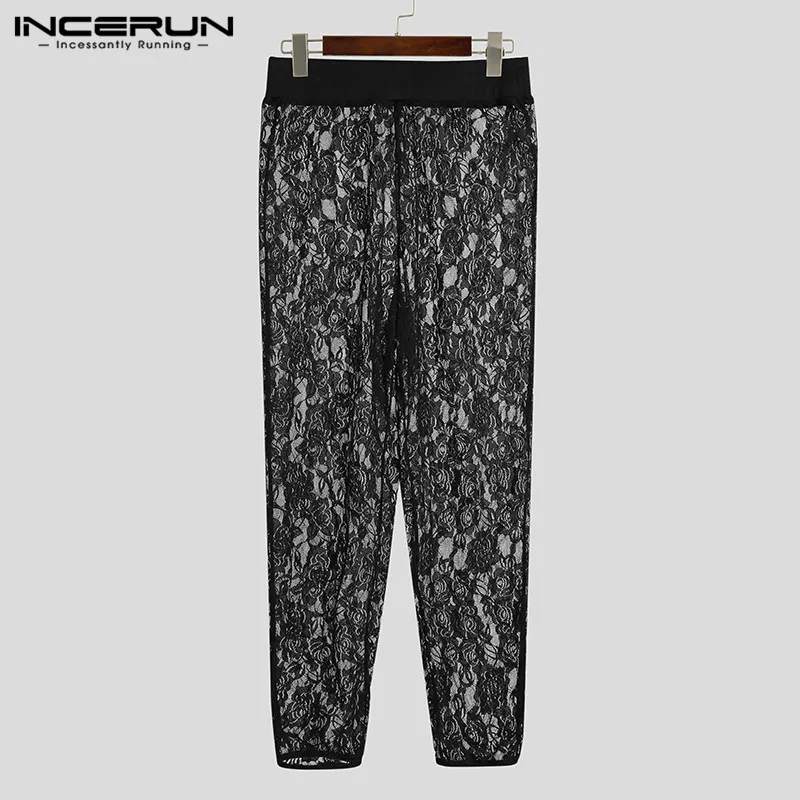 INCERUN 2022 Spring Man Sexy Elastic Waist See Through Bottoms Men Fashion Transparent Thin Pants Leisure Lace Mesh Trousers 5XL
INCERUN 2022 Spring Man Sexy Elastic Waist See Through Bottoms Men Fashion Transparent Thin Pants Leisure Lace Mesh Trousers 5XL