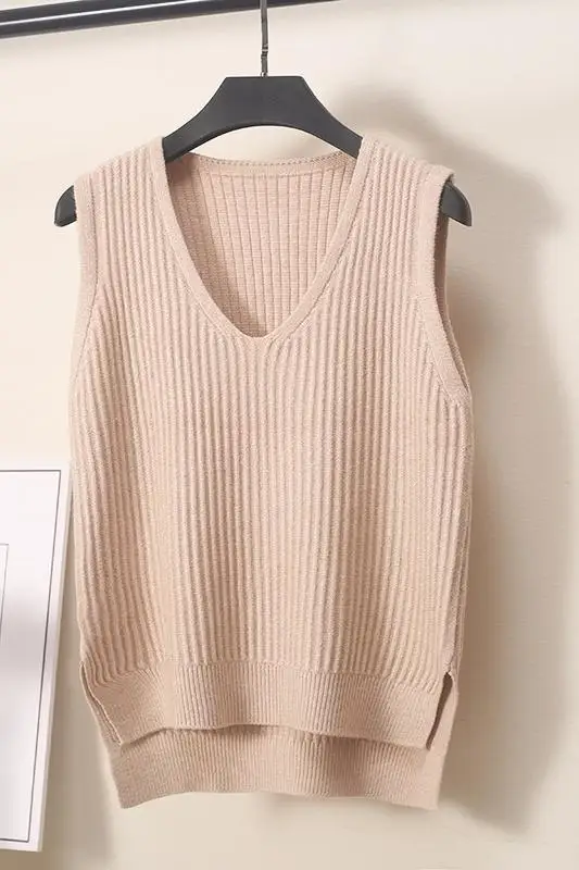 Autumn Women Sweater Waistcoat 2019 Korean Womens Elegant Student V-neck Pullover Knitting Tops Outerwear Vest Pink Black Blue
Autumn Women Sweater Waistcoat 2019 Korean Womens Elegant Student V-neck Pullover Knitting Tops Outerwear Vest Pink Black Blue