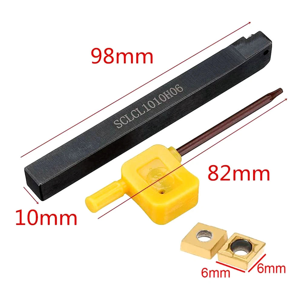 SCLCL1010H06 Turning Tool Lathe Tool +DCMT CCMT Carbide Insert with 10pcs Wrenches CCMT0602 Carbide Inserts Spanner Machine Tool
SCLCL1010H06 Turning Tool Lathe Tool +DCMT CCMT Carbide Insert with 10pcs Wrenches CCMT0602 Carbide Inserts Spanner Machine Tool