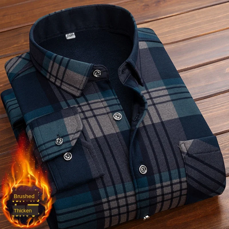 Formal Shirt For Men 2020 Long Sleeve Fleece Oversized Collar Shirt Winter Velvet Clothing shirt 5XL
Formal Shirt For Men 2020 Long Sleeve Fleece Oversized Collar Shirt Winter Velvet Clothing shirt 5XL