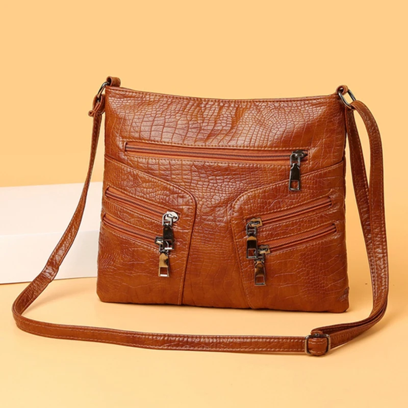 Travelling Shopping PU Leather Bag One Shoulder Multi-Layer Handbag Ladies Female Cross Body Messenger Bag With Zipper
Travelling Shopping PU Leather Bag One Shoulder Multi-Layer Handbag Ladies Female Cross Body Messenger Bag With Zipper