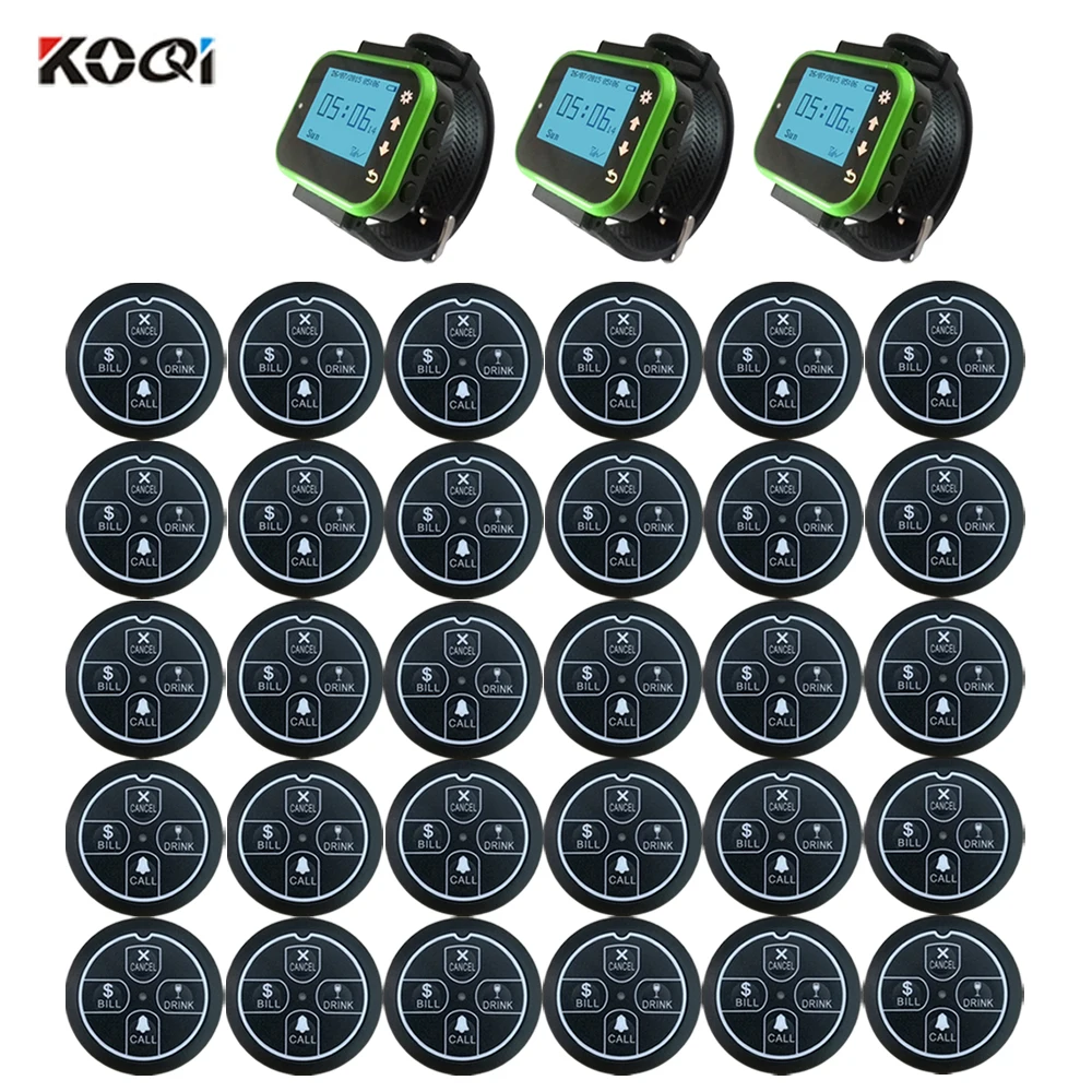 3 watch 30 button Wireless Communicant System For Restaurant reveiver show 3 groups number
3 watch 30 button Wireless Communicant System For Restaurant reveiver show 3 groups number