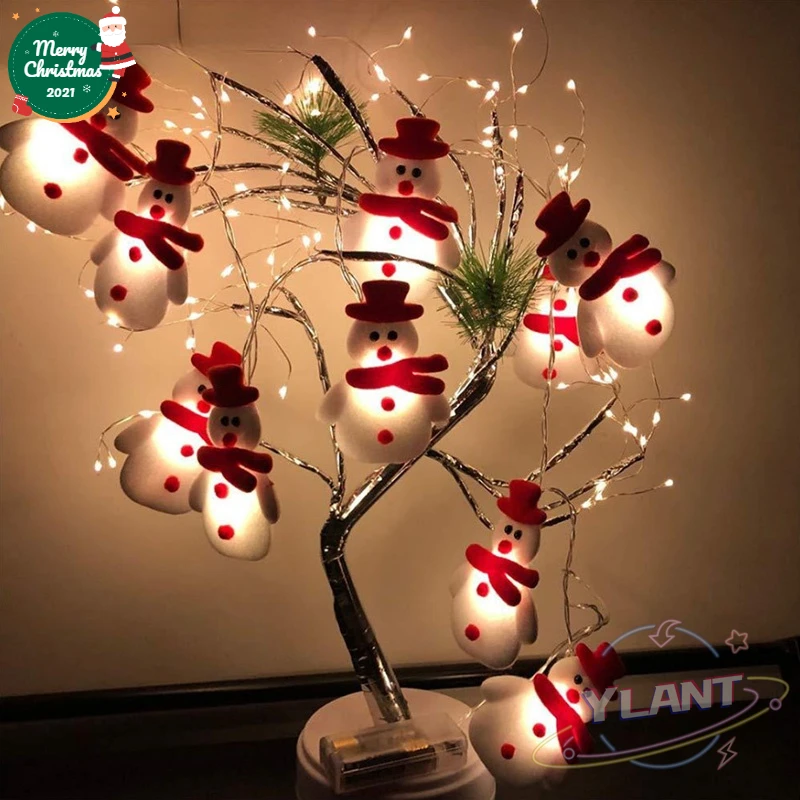 2021 Christmas Ornaments Natal New Year 1.6m 10LED Snowman Christmas Tree LED Garland String Light Christmas Decoration For Home
2021 Christmas Ornaments Natal New Year 1.6m 10LED Snowman Christmas Tree LED Garland String Light Christmas Decoration For Home