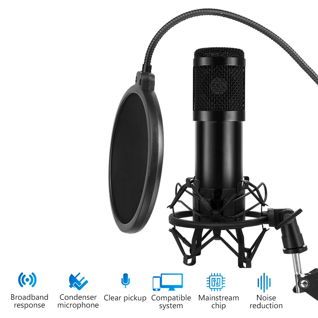 BM800 USB конденсаторный микрофон для записи микрофона BM 800 караоке кардиоидные микрофоны с звуковая