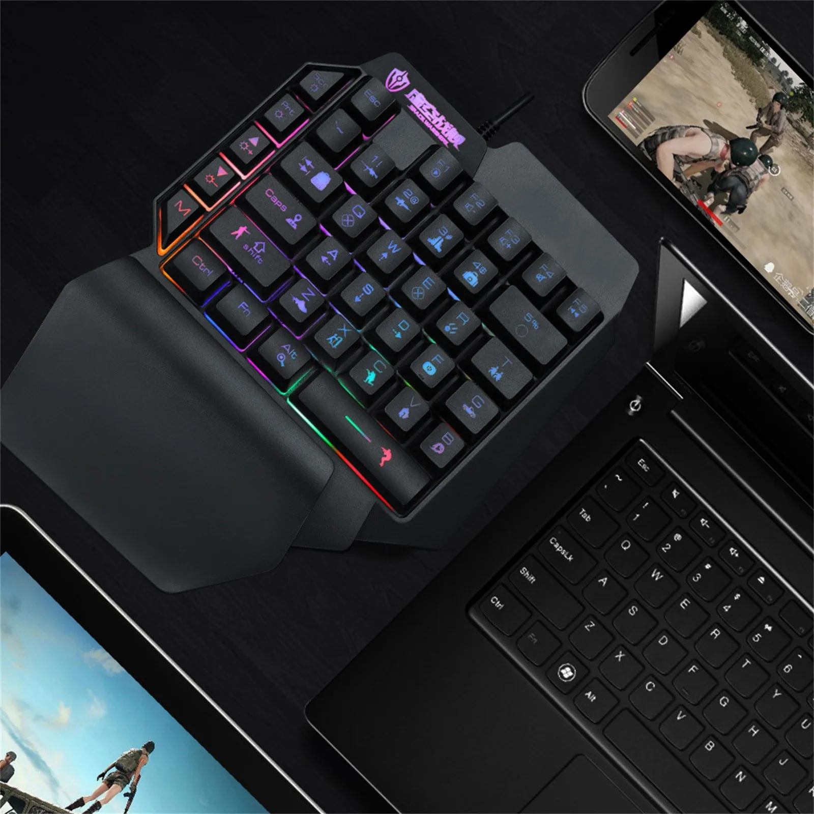 F6 Keyboard One-handed Wired 39 Keys Luminous Gaming Keyboard For Tablet Keyboards
F6 Keyboard One-handed Wired 39 Keys Luminous Gaming Keyboard For Tablet Keyboards