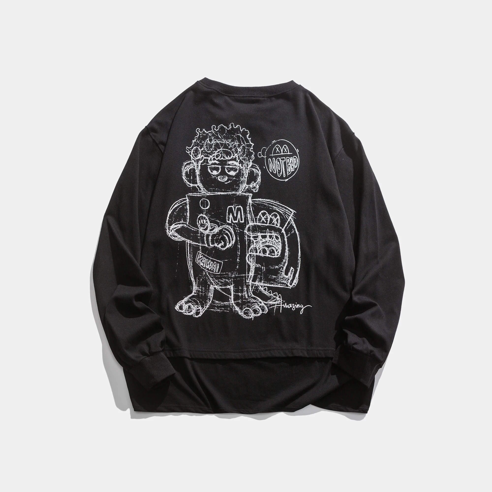 2021 Spring Autumn Fashion Cartoon Print Stitching Casual Sweatshirt Korean Hip Hop Couple Pullover Streetwear Men Clothing
2021 Spring Autumn Fashion Cartoon Print Stitching Casual Sweatshirt Korean Hip Hop Couple Pullover Streetwear Men Clothing