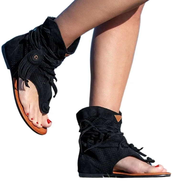 Sandals Women Summer New Fashion Women's Sandals 2021 Flat with Gladiator Fringes Women Shoes Leisure Bandage Vintage Sandals
Sandals Women Summer New Fashion Women's Sandals 2021 Flat with Gladiator Fringes Women Shoes Leisure Bandage Vintage Sandals