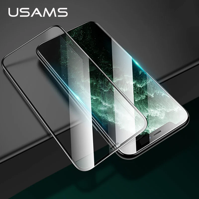 Фото USAMS закаленное стекло для iPhone 11 Pro XR XS MAX полное покрытие защита экрана Защитное |