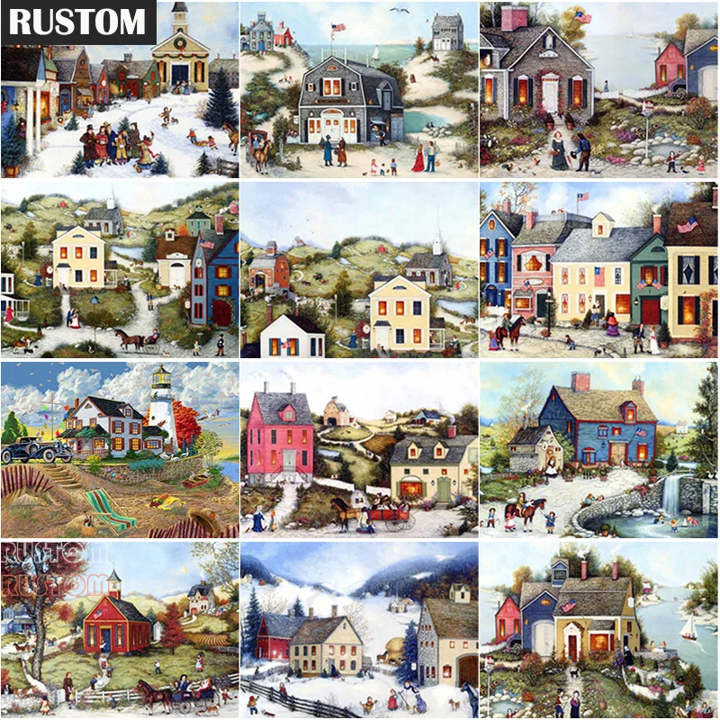 RUSTOM New 5D DIY Diamond Painting Scenery Cross Stitch Snow Scene Diamond Embroidery Full Square Round Drill Home Decor Manual
RUSTOM New 5D DIY Diamond Painting Scenery Cross Stitch Snow Scene Diamond Embroidery Full Square Round Drill Home Decor Manual
