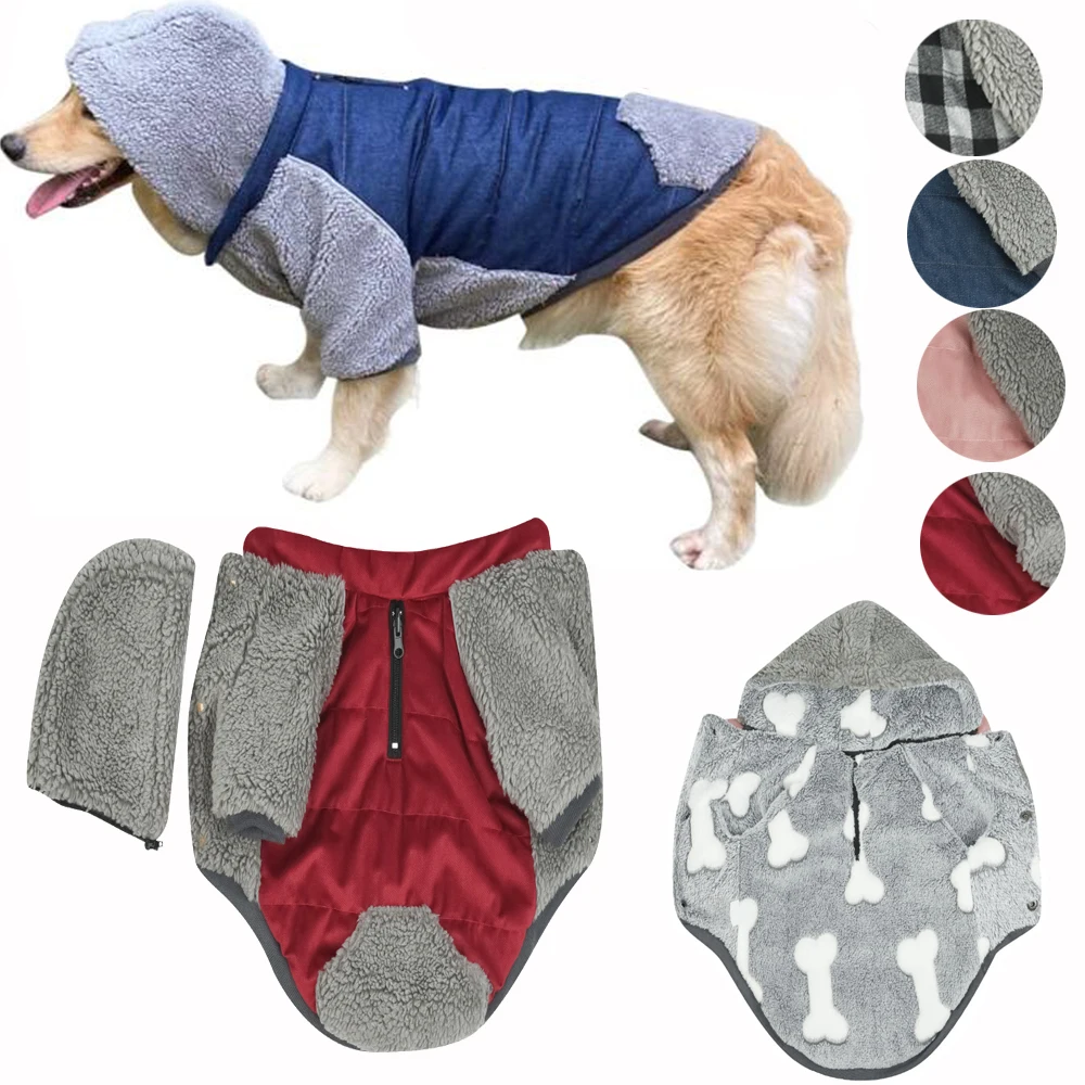 Winter Dog Cold Weather Coat Thick Lamb Velvet Warmly Dogs Clothes Apparel With Fleece Neckline Windproof Snowproof Dog Jacket
Winter Dog Cold Weather Coat Thick Lamb Velvet Warmly Dogs Clothes Apparel With Fleece Neckline Windproof Snowproof Dog Jacket