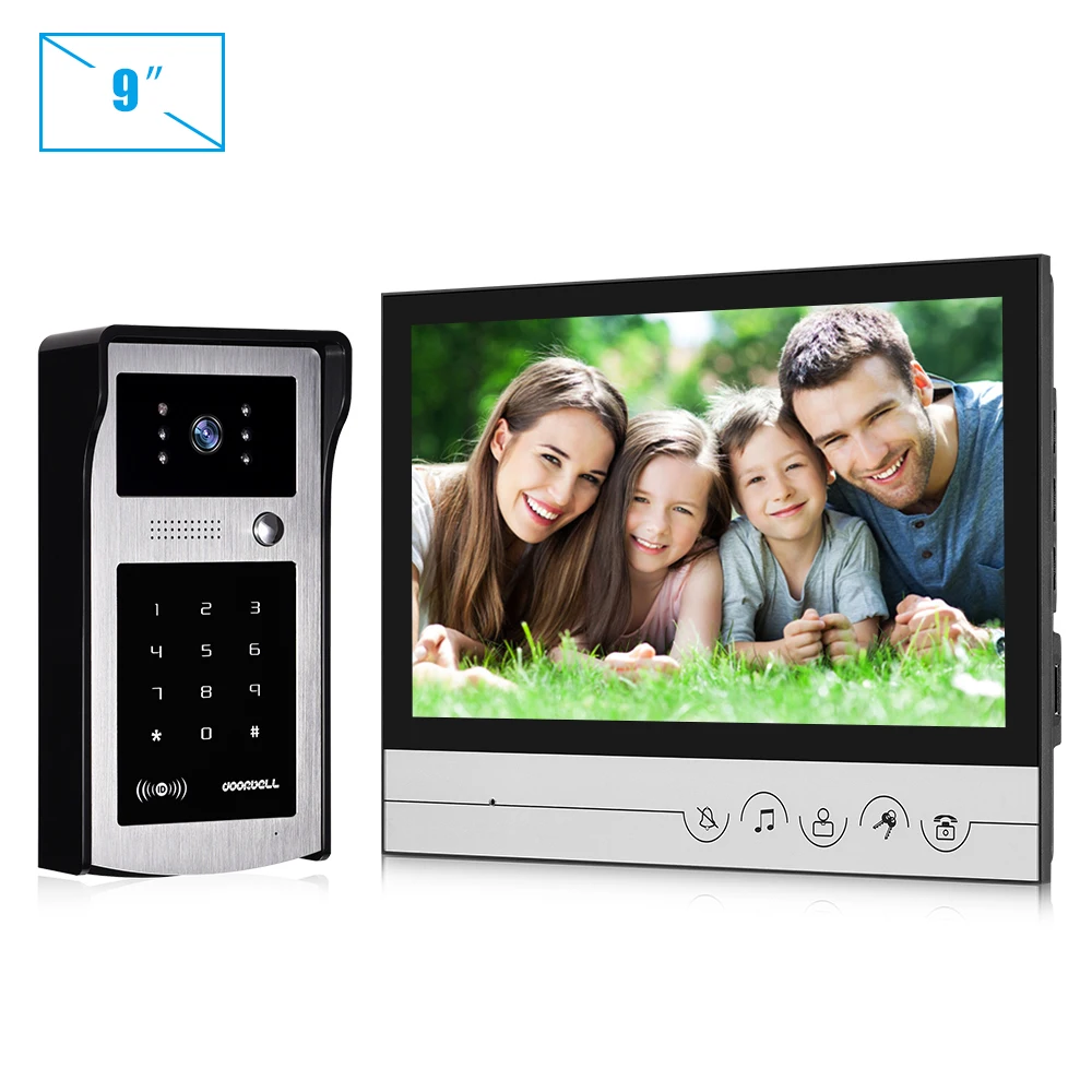 Villa Video Intercom Doorbell Camera 9 inch screen wired Video Door Phone Access Control System Home Surviellance Cameras
Villa Video Intercom Doorbell Camera 9 inch screen wired Video Door Phone Access Control System Home Surviellance Cameras