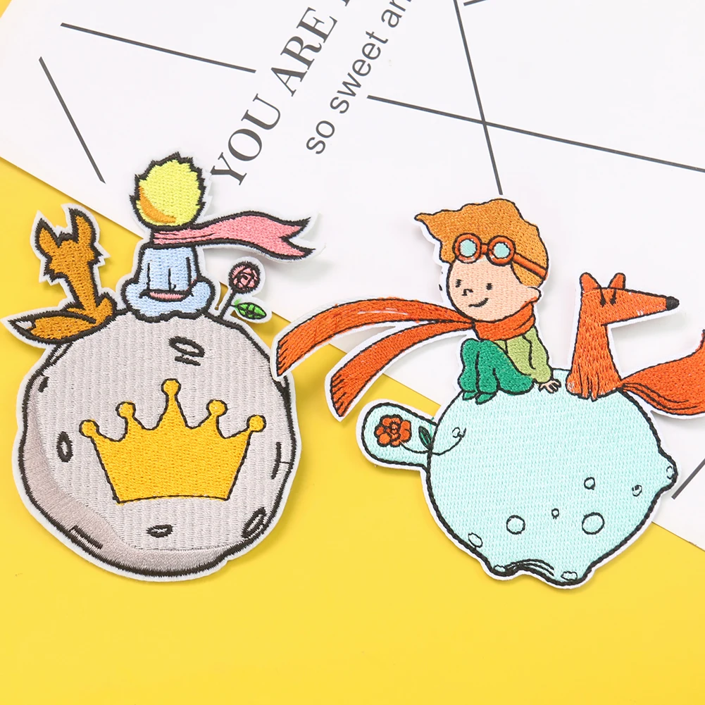 Cartoon Crown Little Princekin Patch Iron on Embroidered Patches for Clothes Fox Rose Applique Sewing Accessories DIY Patchworks
Cartoon Crown Little Princekin Patch Iron on Embroidered Patches for Clothes Fox Rose Applique Sewing Accessories DIY Patchworks