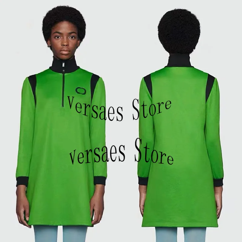 2021 luxury design high-end fashion women's letter embroidery semi zipper stand collar long sleeve straight skirt knitted dress
2021 luxury design high-end fashion women's letter embroidery semi zipper stand collar long sleeve straight skirt knitted dress