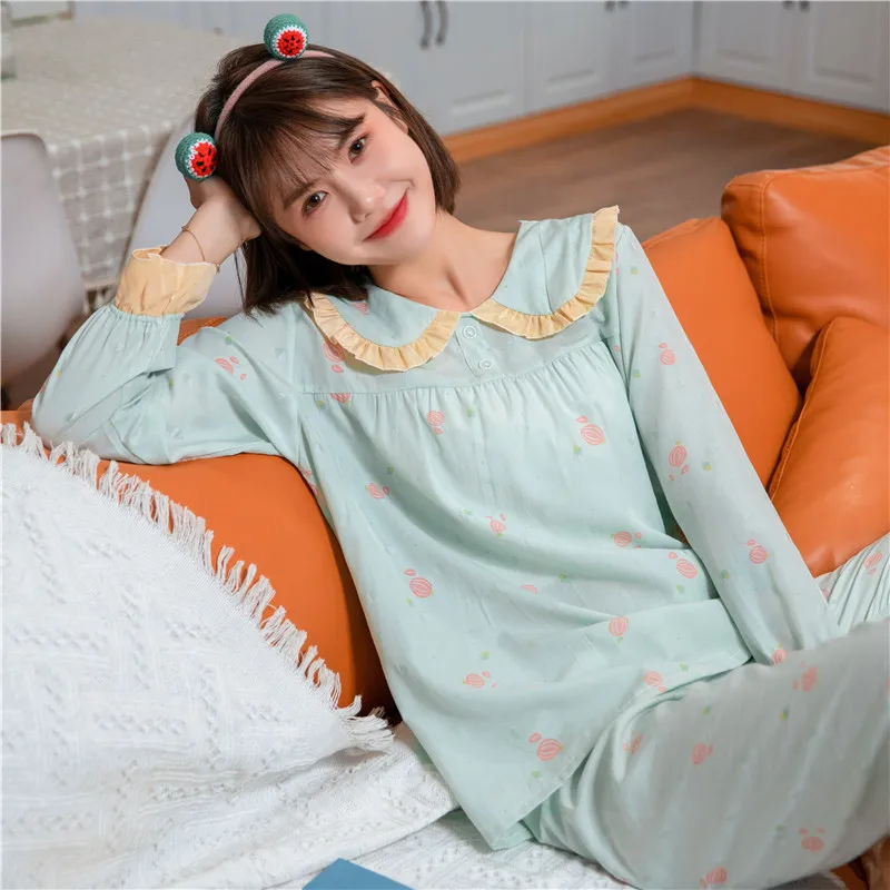 Viscose Two Pieces Pajamas Set For Women Casual Print Nightwear O-neck Shirt&Pants Lounge Wear Print Sleepwear Home Clothes
Viscose Two Pieces Pajamas Set For Women Casual Print Nightwear O-neck Shirt&Pants Lounge Wear Print Sleepwear Home Clothes