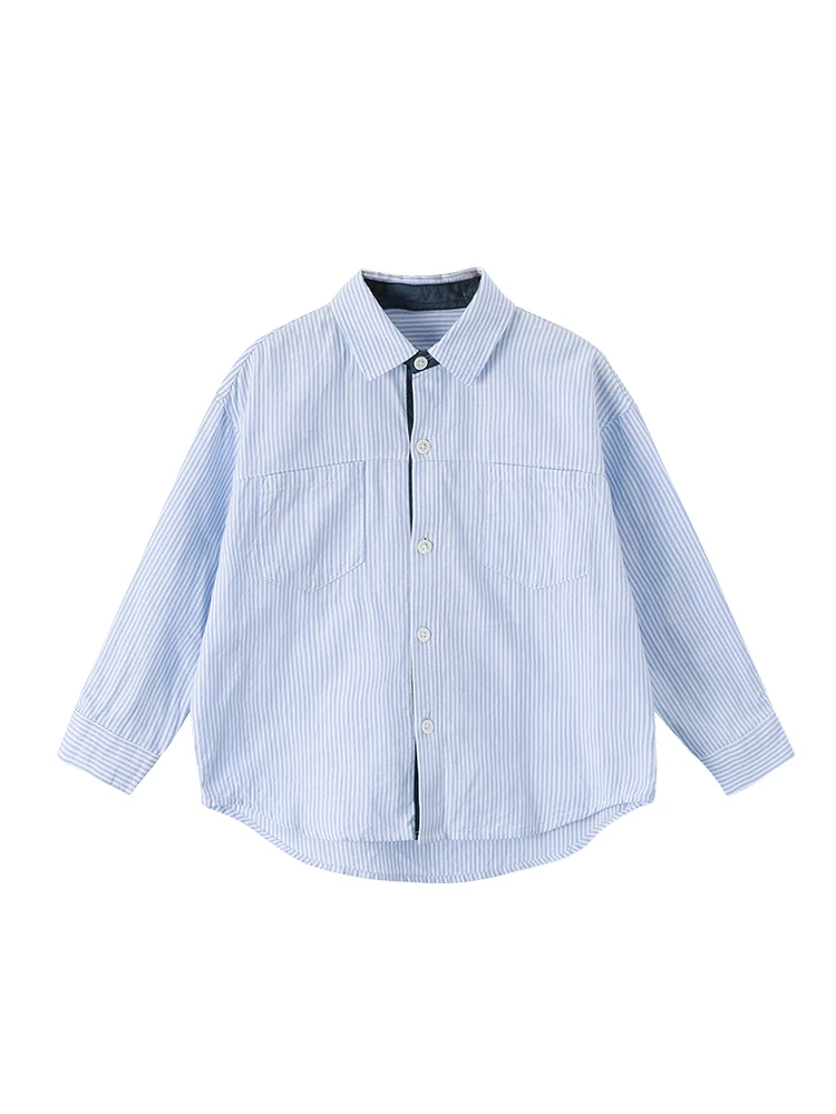 Boys' Blue full long Sleeve striped Button Shirt kids clothes boys 2 to 12 fall clothes for kids teneege boys clothes
Boys' Blue full long Sleeve striped Button Shirt kids clothes boys 2 to 12 fall clothes for kids teneege boys clothes
