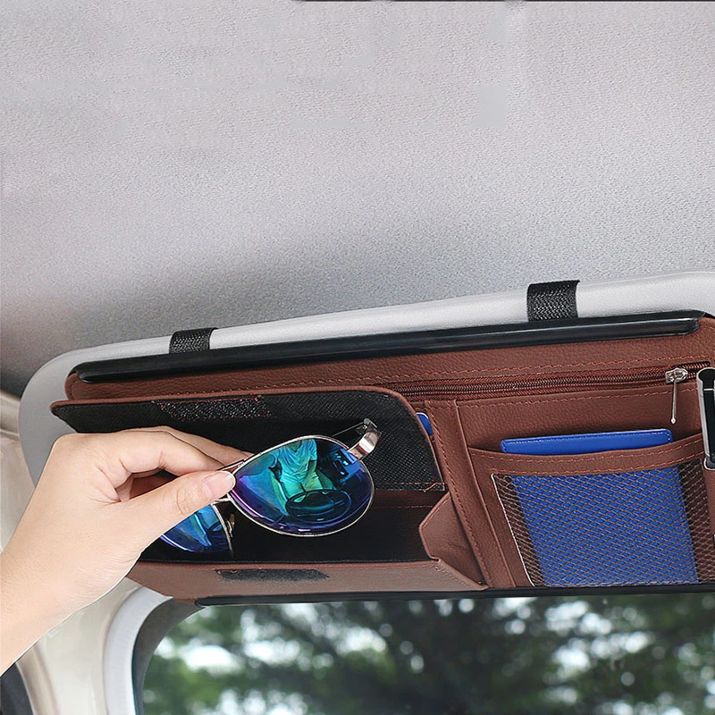 Car Sun Visor Storage Bag Universal Card Holder Sunglasses Sunglasses Case Pen Holder Leather Mouth Storage Bag Car Accessories
Car Sun Visor Storage Bag Universal Card Holder Sunglasses Sunglasses Case Pen Holder Leather Mouth Storage Bag Car Accessories