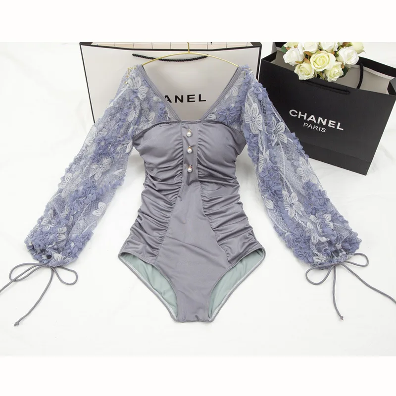 Swimsuit Fused Female Plus Size Swimwear Lace Sleeve Trendy 1 Piece Swimming Suit For Women Maillot De Bain Femme Bath Sea Swim
Swimsuit Fused Female Plus Size Swimwear Lace Sleeve Trendy 1 Piece Swimming Suit For Women Maillot De Bain Femme Bath Sea Swim