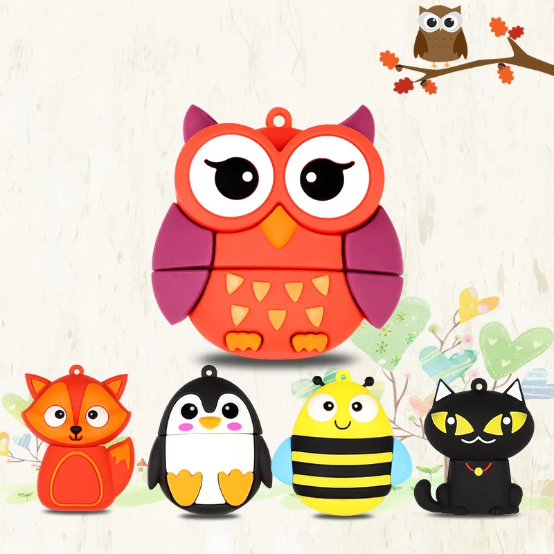 Cute penguin owl fox pen drive 128 gb cartoon usb flash drive pendrive 8GB 16GB 32GB 64GB U disk animal memory pendrive gift
Cute penguin owl fox pen drive 128 gb cartoon usb flash drive pendrive 8GB 16GB 32GB 64GB U disk animal memory pendrive gift