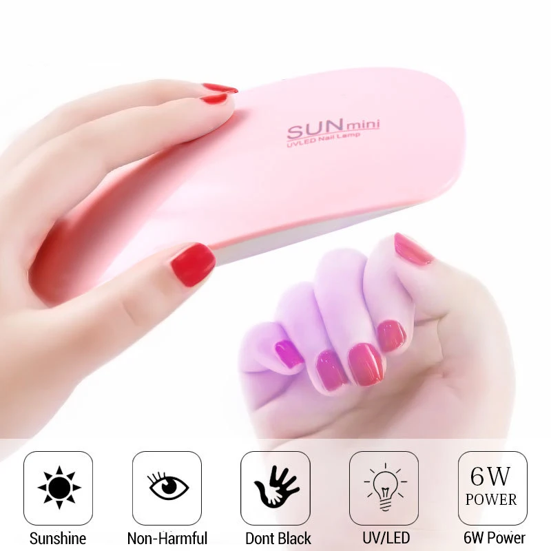 SUN Mini Nail Dryer UV Led Nail Lamp 6W Portable Gel Varnish Nail Polish Light Manicure Machine Home Travel Use Nails Art Tools
SUN Mini Nail Dryer UV Led Nail Lamp 6W Portable Gel Varnish Nail Polish Light Manicure Machine Home Travel Use Nails Art Tools