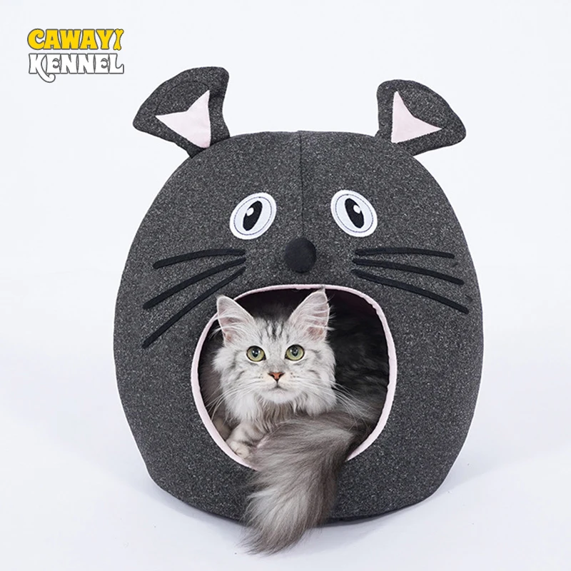Съемная кровать CAWAYI KENNEL для кошек мягкая с Полузакрытыми краями моющаяся cama gato para