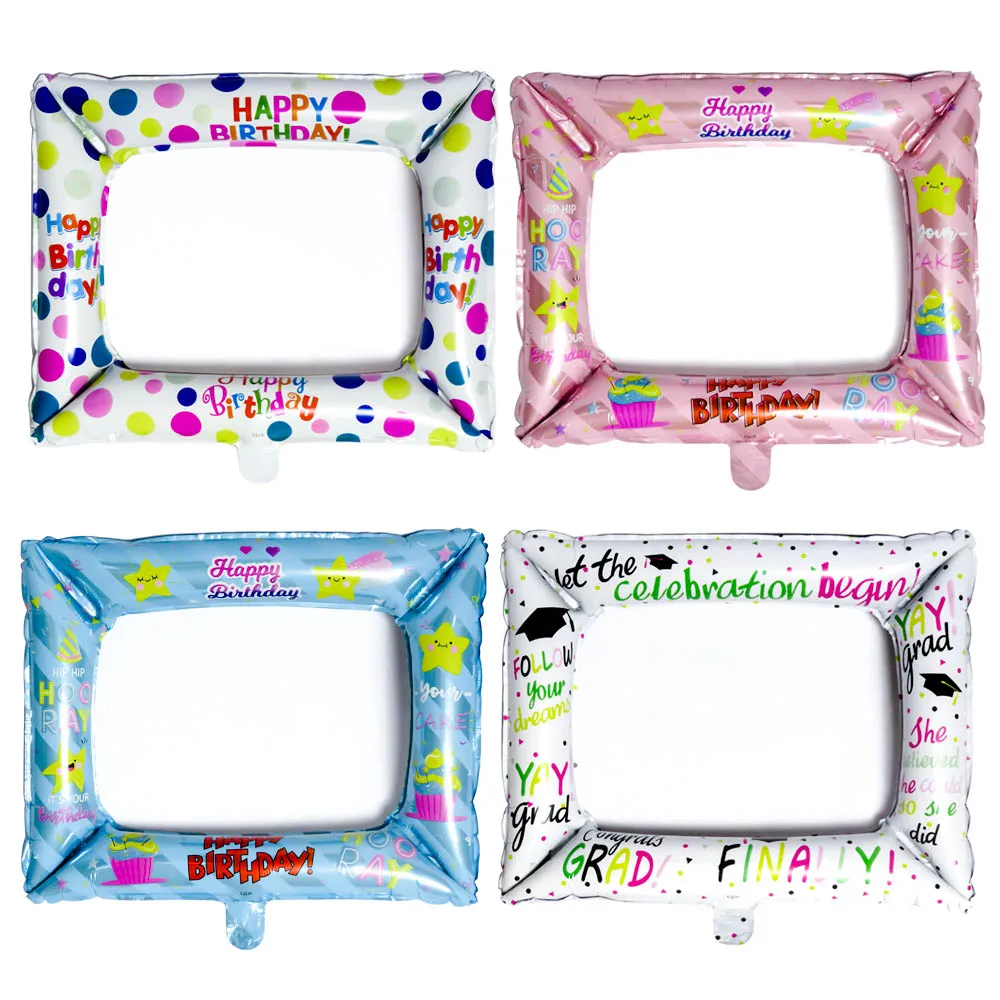 1Pcs Photo Booth Foil Balloons Happy Birthday Photo Frame Globos Birthday Party Decorations Baby Shower Kid Inflatable Toys gift
1Pcs Photo Booth Foil Balloons Happy Birthday Photo Frame Globos Birthday Party Decorations Baby Shower Kid Inflatable Toys gift