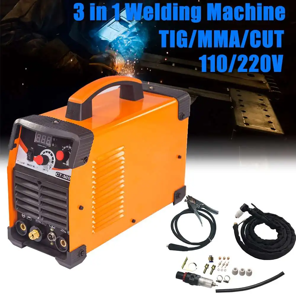 CT520D 3 в 1 TIG сварочный аппарат дуговой сварки 110-220V Плазма режущая палочка сварочный аппарат Maquina De Soldar подходят для резки Вид металла
CT520D 3 в 1 TIG сварочный аппарат дуговой сварки 110-220V Плазма режущая палочка сварочный аппарат Maquina De Soldar подходят для резки Вид металла