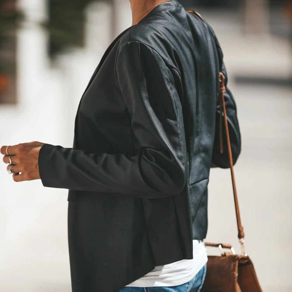 Plus Size Women Fashion Autumn Winter Solid Color Lapel Collar Long Sleeve Jacket Coat Basic Jacket Coat Outwear Ladies clothing 
Plus Size Women Fashion Autumn Winter Solid Color Lapel Collar Long Sleeve Jacket Coat Basic Jacket Coat Outwear Ladies clothing