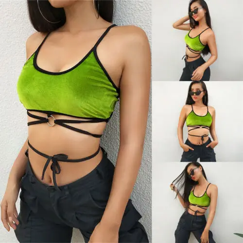 Women Sexy Solid Cross Bandage Bustier Crop Top Summer Hot Fashion Vest Streetwear Green Sleeveless Straps Tank Tops
Women Sexy Solid Cross Bandage Bustier Crop Top Summer Hot Fashion Vest Streetwear Green Sleeveless Straps Tank Tops