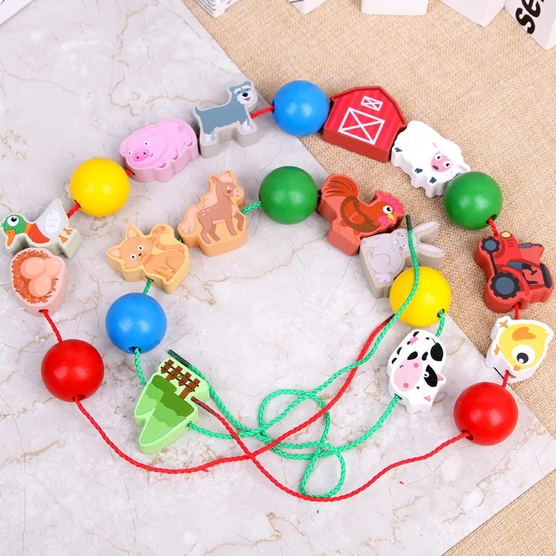 Wooden beaded toy for babies, children's educational toy with wooden beads 
Wooden beaded toy for babies, children's educational toy with wooden beads