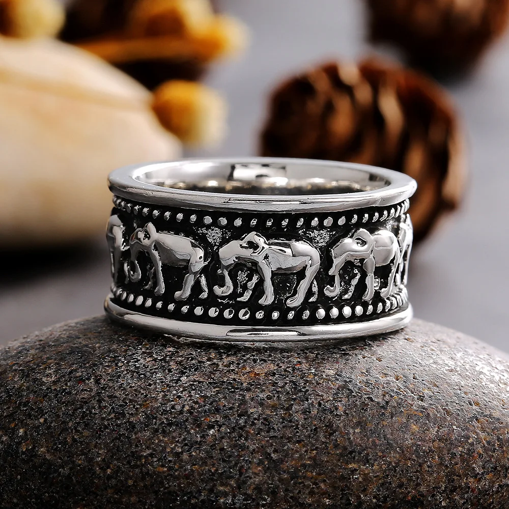 Vintage Sliver Plated Ring For Women Men Classic Punk Elephant Ring Fashion Female Party Gifts Jewelry
Vintage Sliver Plated Ring For Women Men Classic Punk Elephant Ring Fashion Female Party Gifts Jewelry