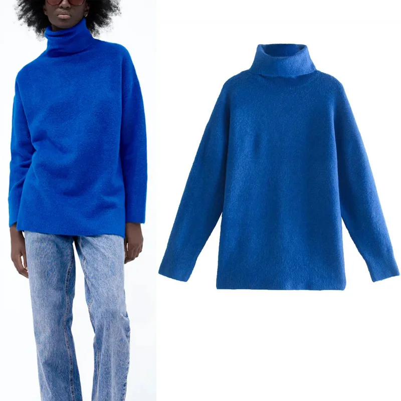 Za Autumn Winter New Thick Warm Sweater Fashion Turtleneck Sweater Casual Long Sleeve Loose Pullover Street Girl Sweater 2021
Za Autumn Winter New Thick Warm Sweater Fashion Turtleneck Sweater Casual Long Sleeve Loose Pullover Street Girl Sweater 2021