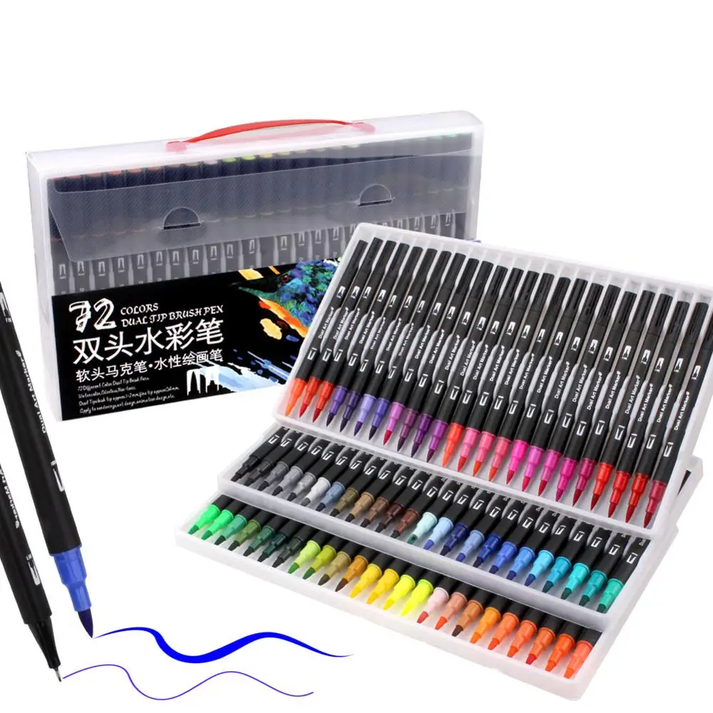 Dual Markers Brush Pen, Colored Pen Fine Point Art Marker & Brush Highlighter Pen for Adult Coloring Hand Lettering Writing Plan
Dual Markers Brush Pen, Colored Pen Fine Point Art Marker & Brush Highlighter Pen for Adult Coloring Hand Lettering Writing Plan