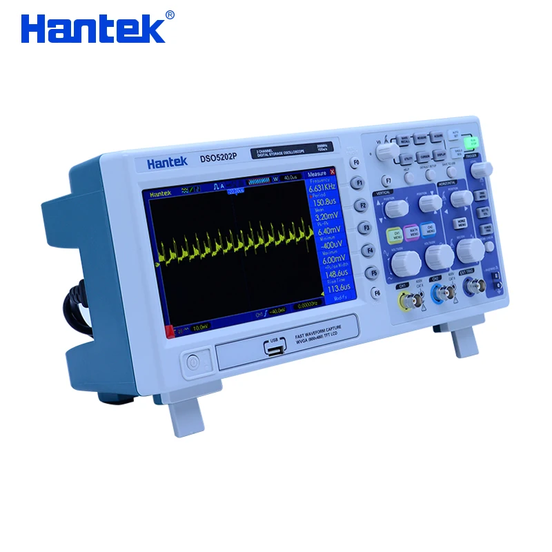Цифровой осциллограф Hantek DSO5202P 70-200 МГц 2 канала 1 Гвыб/с 7 дюймовый TFT ЖК-дисплей