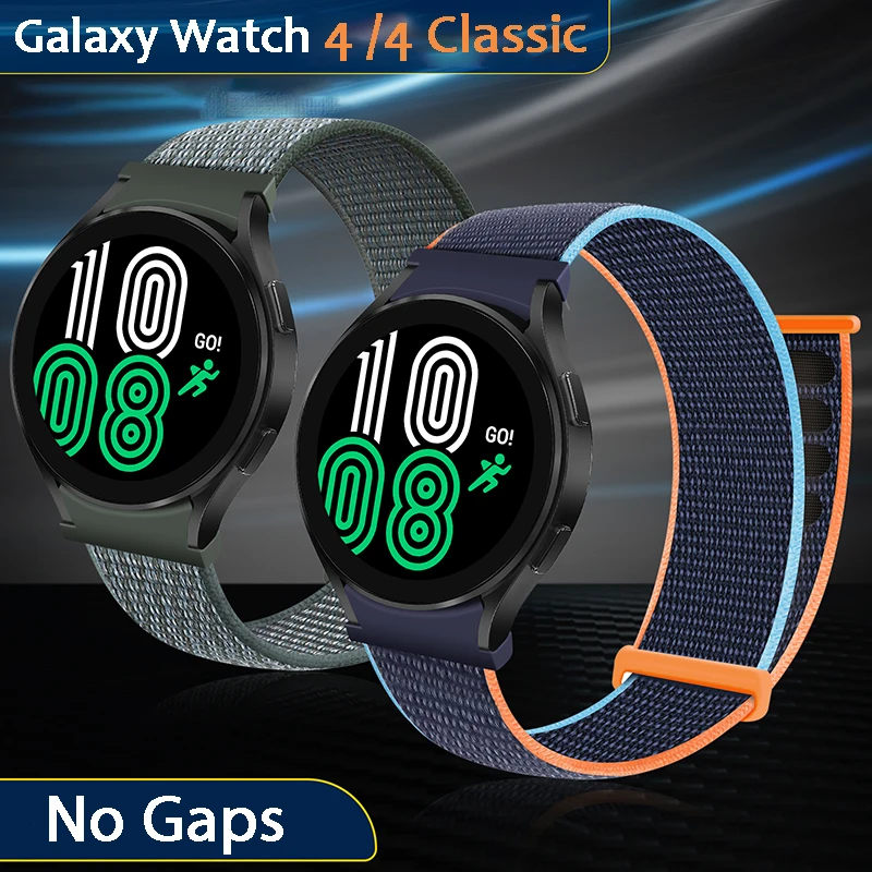 No Gaps nylon loop band For Samsung Galaxy Watch 4 Classic strap 46mm 42mm galaxy watch 4 40/44mm WristBand Curved End Bracelet
No Gaps nylon loop band For Samsung Galaxy Watch 4 Classic strap 46mm 42mm galaxy watch 4 40/44mm WristBand Curved End Bracelet