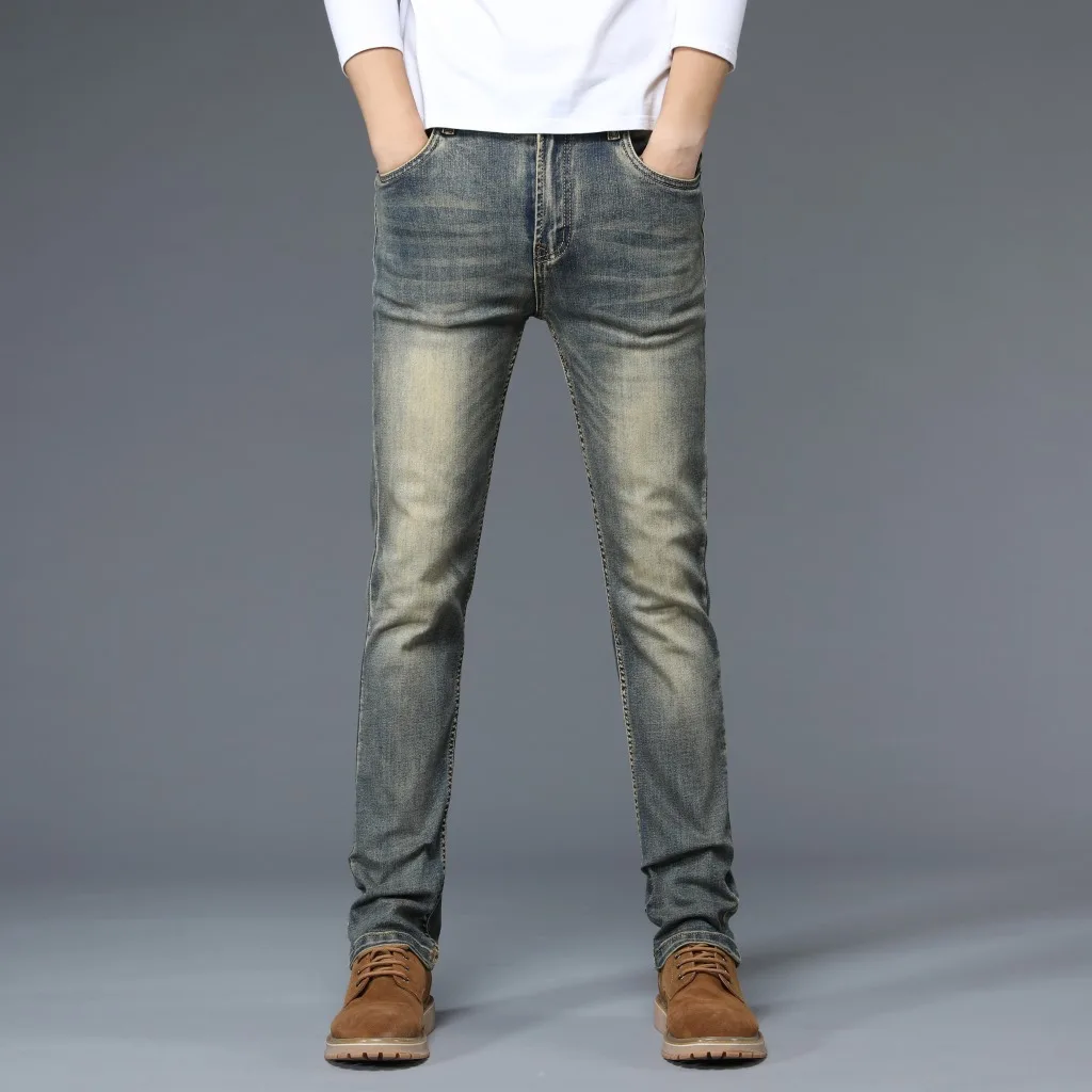 Autumn Winter Men's Business Casual Straight Jeans Male Retro Washed Stretch Cowboy Trousers Youth Mid Waist Cotton Denim Pants
Autumn Winter Men's Business Casual Straight Jeans Male Retro Washed Stretch Cowboy Trousers Youth Mid Waist Cotton Denim Pants