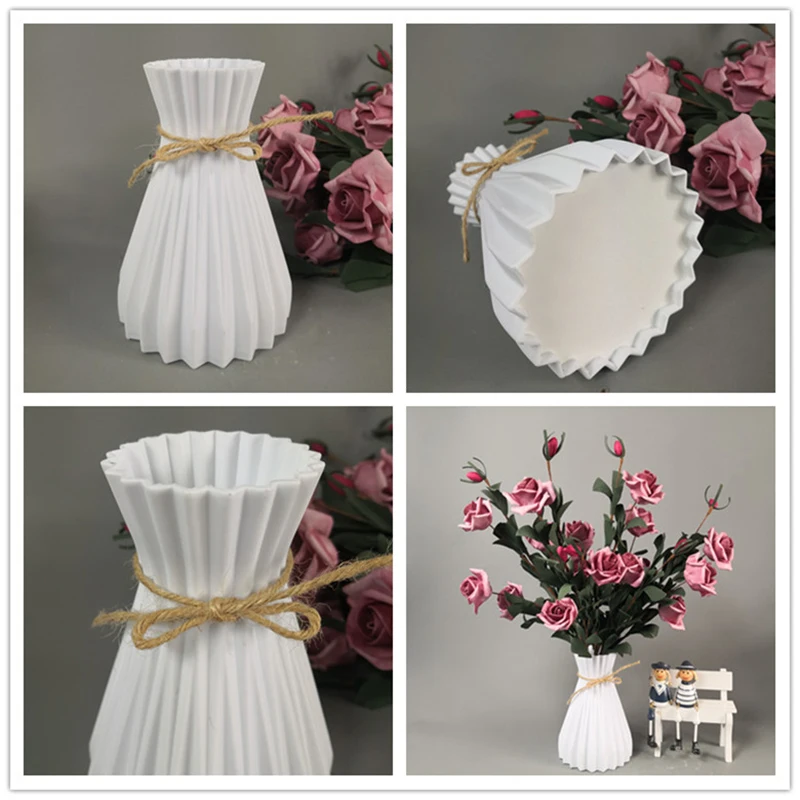 Plastic Vases Home Decor Anti-ceramic Vases Imitation Rattan Flower Vase European Wedding Modern Decorations Unbreakable Basket
Plastic Vases Home Decor Anti-ceramic Vases Imitation Rattan Flower Vase European Wedding Modern Decorations Unbreakable Basket