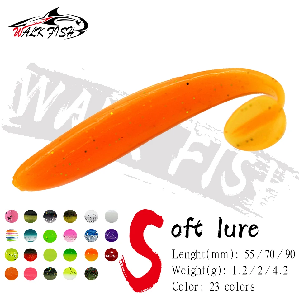 WALK FISH 10PCS Soft Lures 90mm/70mm/55mm Jigging Wobblers Fishing Lure shad T-tail Aritificial Silicone Lures Fishing Tackle
WALK FISH 10PCS Soft Lures 90mm/70mm/55mm Jigging Wobblers Fishing Lure shad T-tail Aritificial Silicone Lures Fishing Tackle