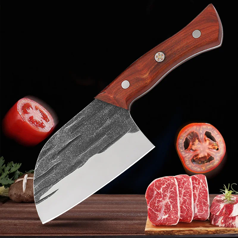 

4,5 "Мини кухонный нож ручной работы, кованый нож шеф-повара из нержавеющей стали для нарезки мяса, мясника, рыбы, фруктов, овощей, нарезки с кр...