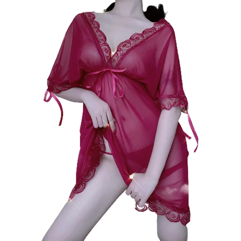 HYRAX Deep V Low-cut Sexy Pajamas Female Sexy Lace Sexy Underwear T Pants Sexy Nightgown Sexy Lingerie for Women
HYRAX Deep V Low-cut Sexy Pajamas Female Sexy Lace Sexy Underwear T Pants Sexy Nightgown Sexy Lingerie for Women