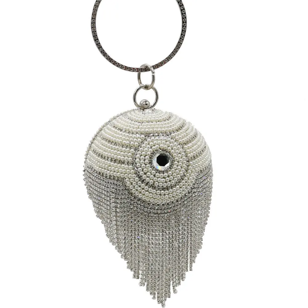 Double Flower Vintage Round Women Beaded Evening Bags Tassel Crystals Wedding Handbags and Purses Bridal Minaudiere Bag
Double Flower Vintage Round Women Beaded Evening Bags Tassel Crystals Wedding Handbags and Purses Bridal Minaudiere Bag