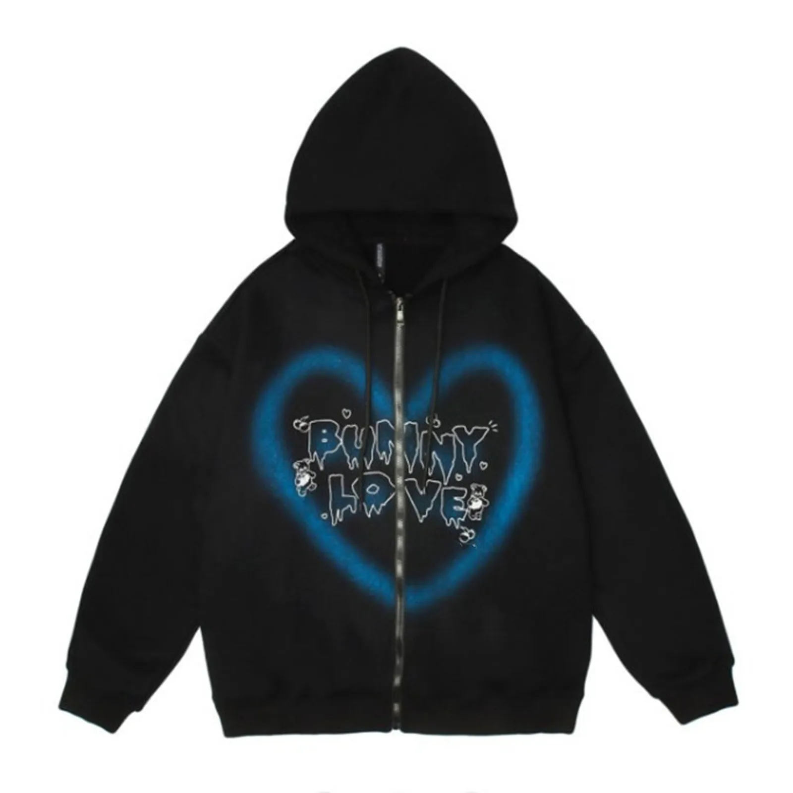2021 New Heart-shaped Letter Printed Zipper Hoodies Women's Y2k Hip-hop Streetwear Sweatshirt Oversized Casual Loose Hoodies Top
2021 New Heart-shaped Letter Printed Zipper Hoodies Women's Y2k Hip-hop Streetwear Sweatshirt Oversized Casual Loose Hoodies Top