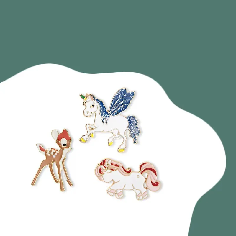 Brooches for Women Cartoon Corsage Men and Women Suit Shirt Button Collar Pin Sika Deer Pin Unicorn Anti-empty Brooch Wholesale
Brooches for Women Cartoon Corsage Men and Women Suit Shirt Button Collar Pin Sika Deer Pin Unicorn Anti-empty Brooch Wholesale